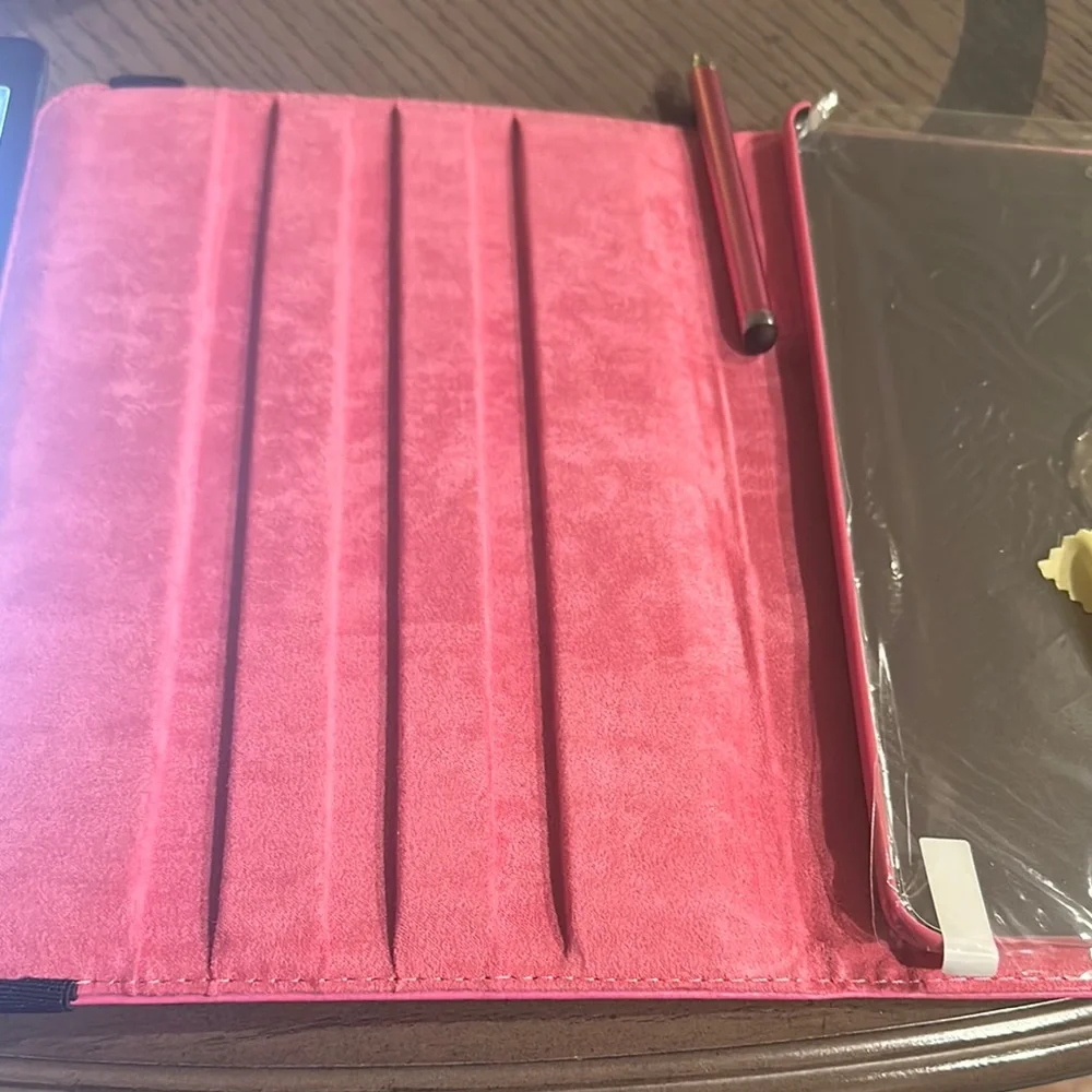 Sleek Pink Tablet Cover with Elastic Band